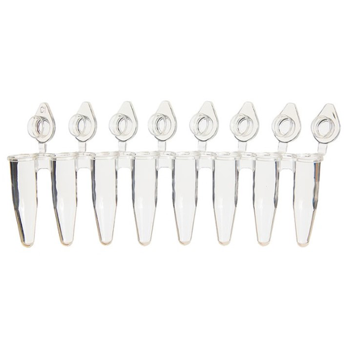 0.2 mL 8-Strip PCR Tubes, Flat Cap